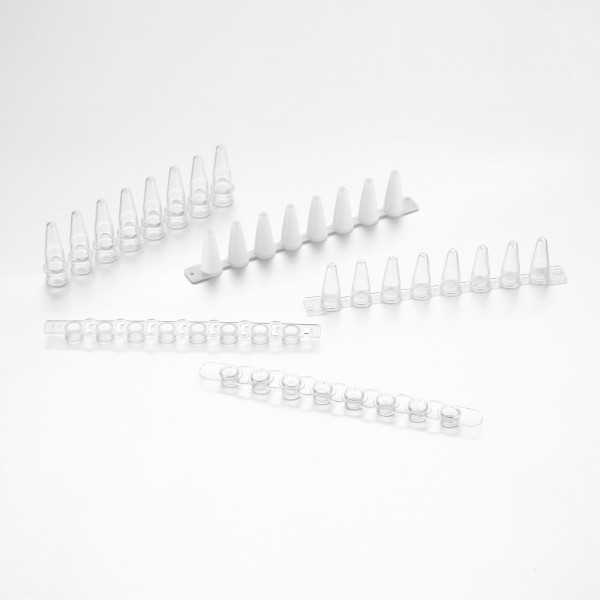 High quality 0.1 ml PCR 8-strip Tubes With Flat caps centrifuge tube