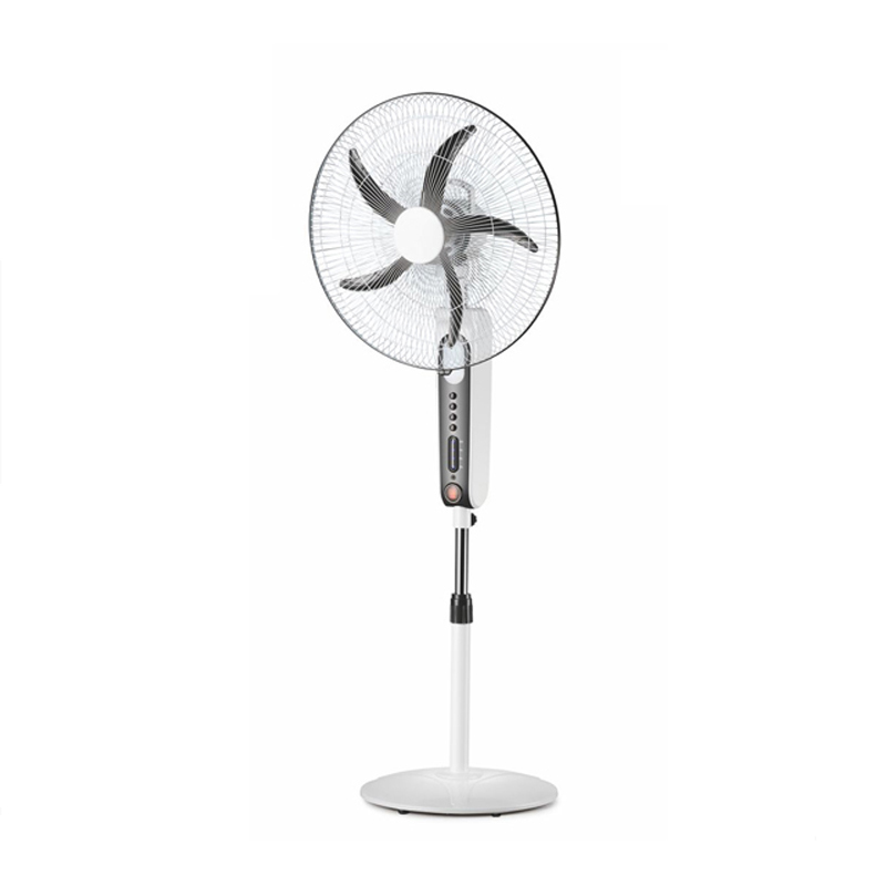 Rechargeable standing solar powered fan