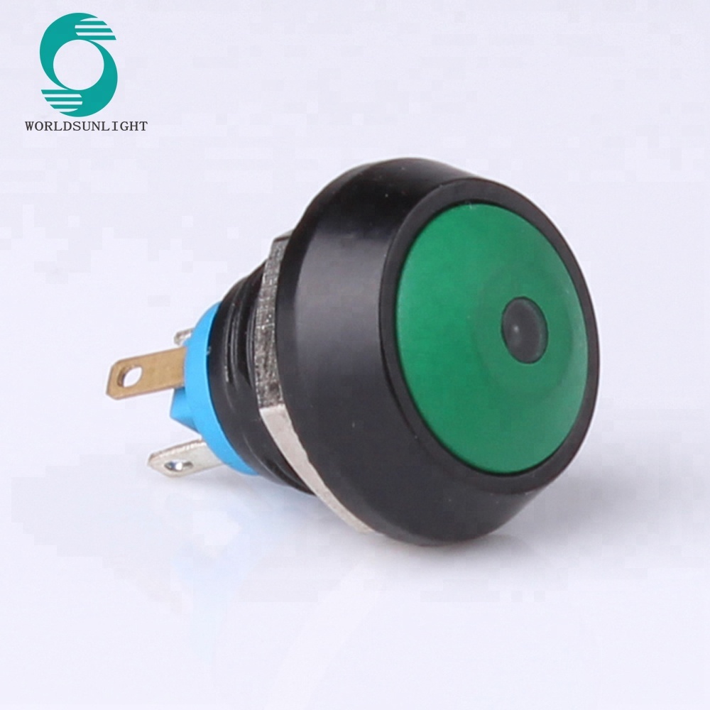 12mm dot illumintaed Momentary OFF (ON) Car Auto colorful Push Button Switch