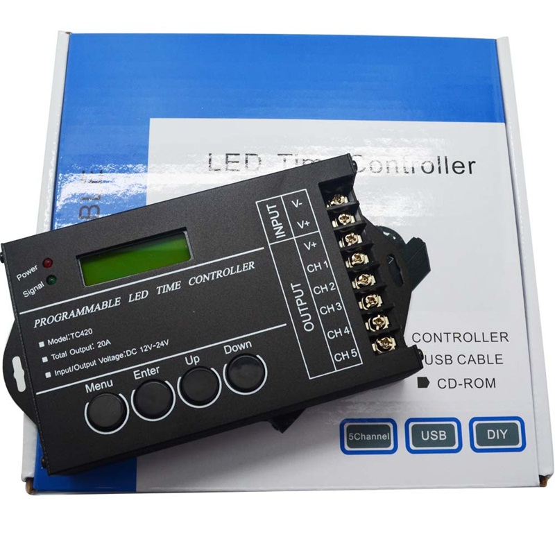 TC420 Time programmable 12V-24V 20A led controller