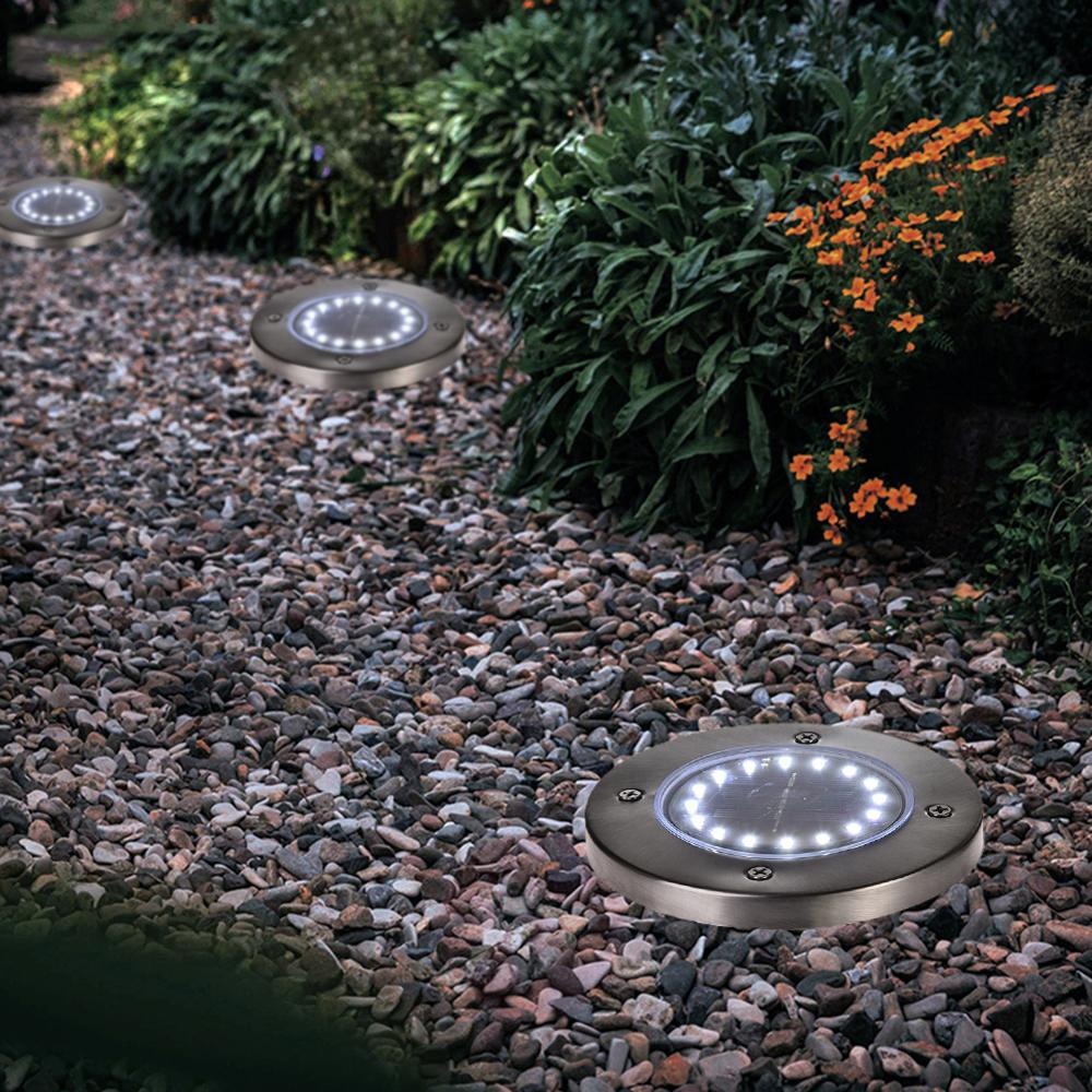 16 LED Outdoor Solar Ground Lights Garden Solar Buried Floor Light 4 pack