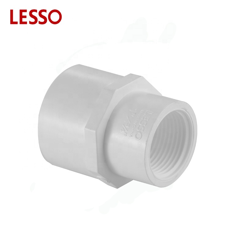 LESSO ASTM standard PVC SCH 40 Schedule 40 fittings coupling with thread