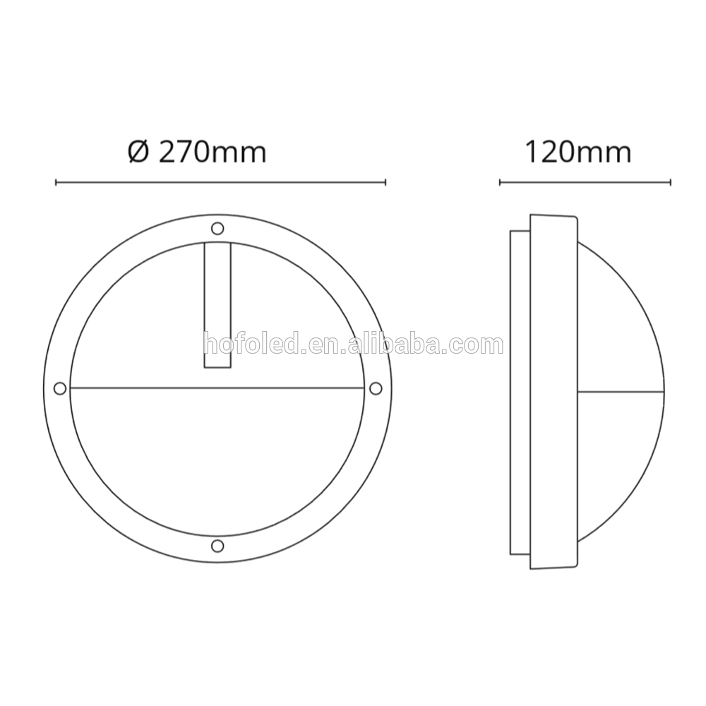 IP65 emergency 15w Outdoor bulkhead wall light