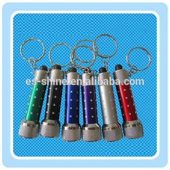 Top Quality Promotion Gift Aluminum Keychain Mini 3 Led Torch Flashlight