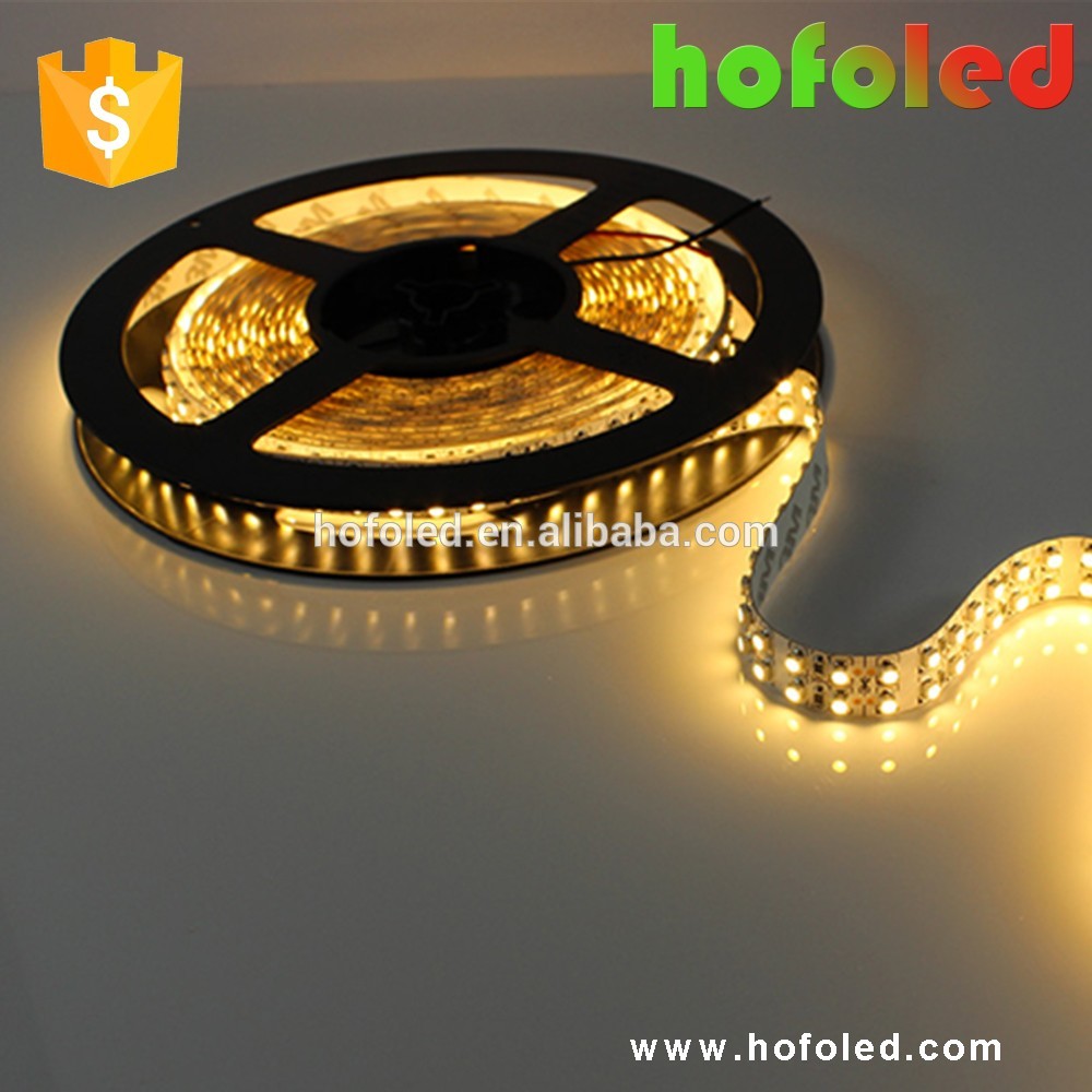 High lumens warm white led strip 3528 240 led/m strip light