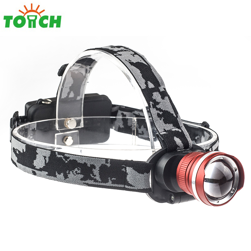 New design hot sale headlight supplier rechargeable zoomable XML T6 LED headlamp for outdoor camping equipment