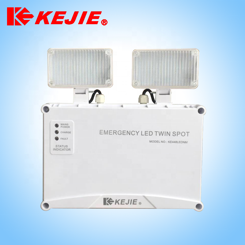 2019 Kejie 2X3W IP65 self test non-maintained led emergency twinspot light