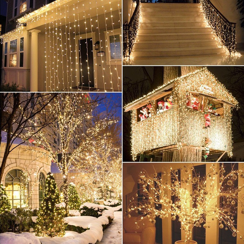 1000 LED 100M Christmas String Lights Fairy Party Wedding Outdoor Warm White