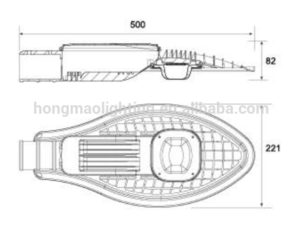 CE approved led street light case 30w led street light shell