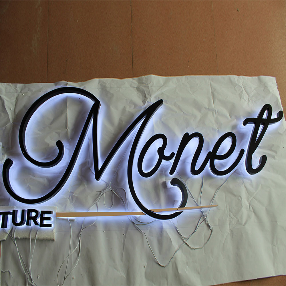 Factory supply metal 3D diy led backlit channel letter sign for advertising