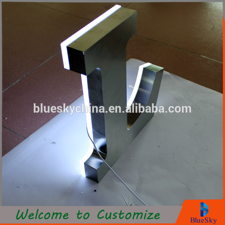 Factory supply 304/201stainless steel LED backlit channel letter