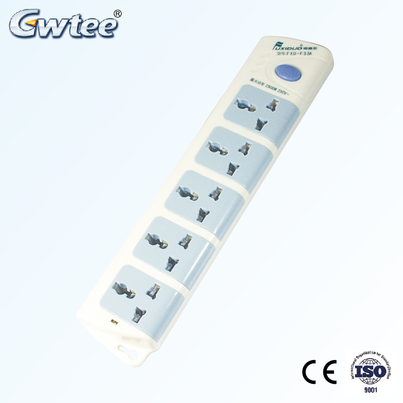 3 way Universal 250V 16A electric socket