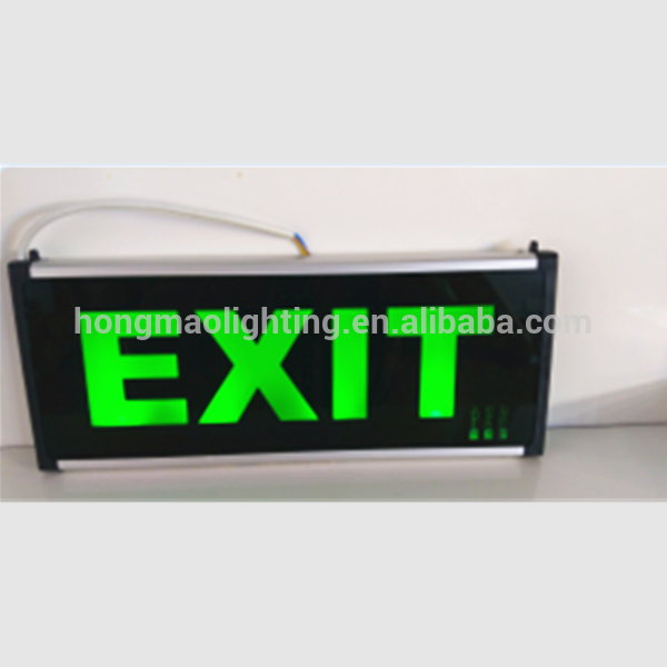 Green Light LED exit signs double sided aluminum frame exit sign
