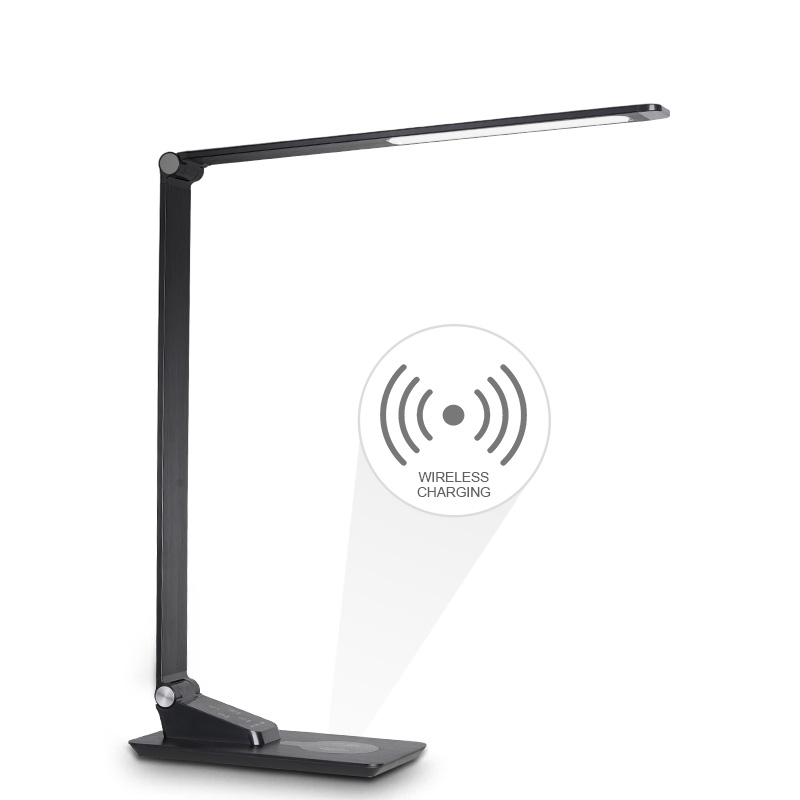 Trend modern led office reading table light hotel bed side wireless desk lamp for Europe