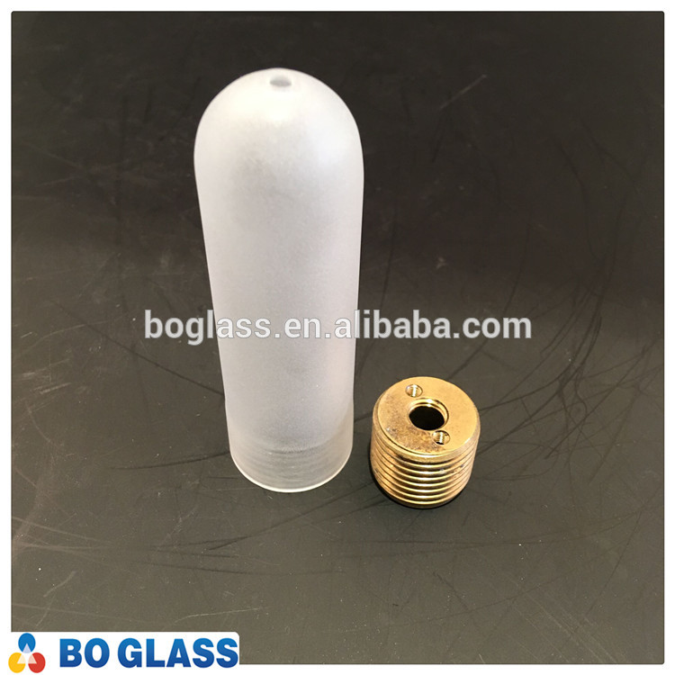 china manufacturer hot sale high quality hollow cylinder shape outsider frosted borosilicate glass lighting tube with G9 screw