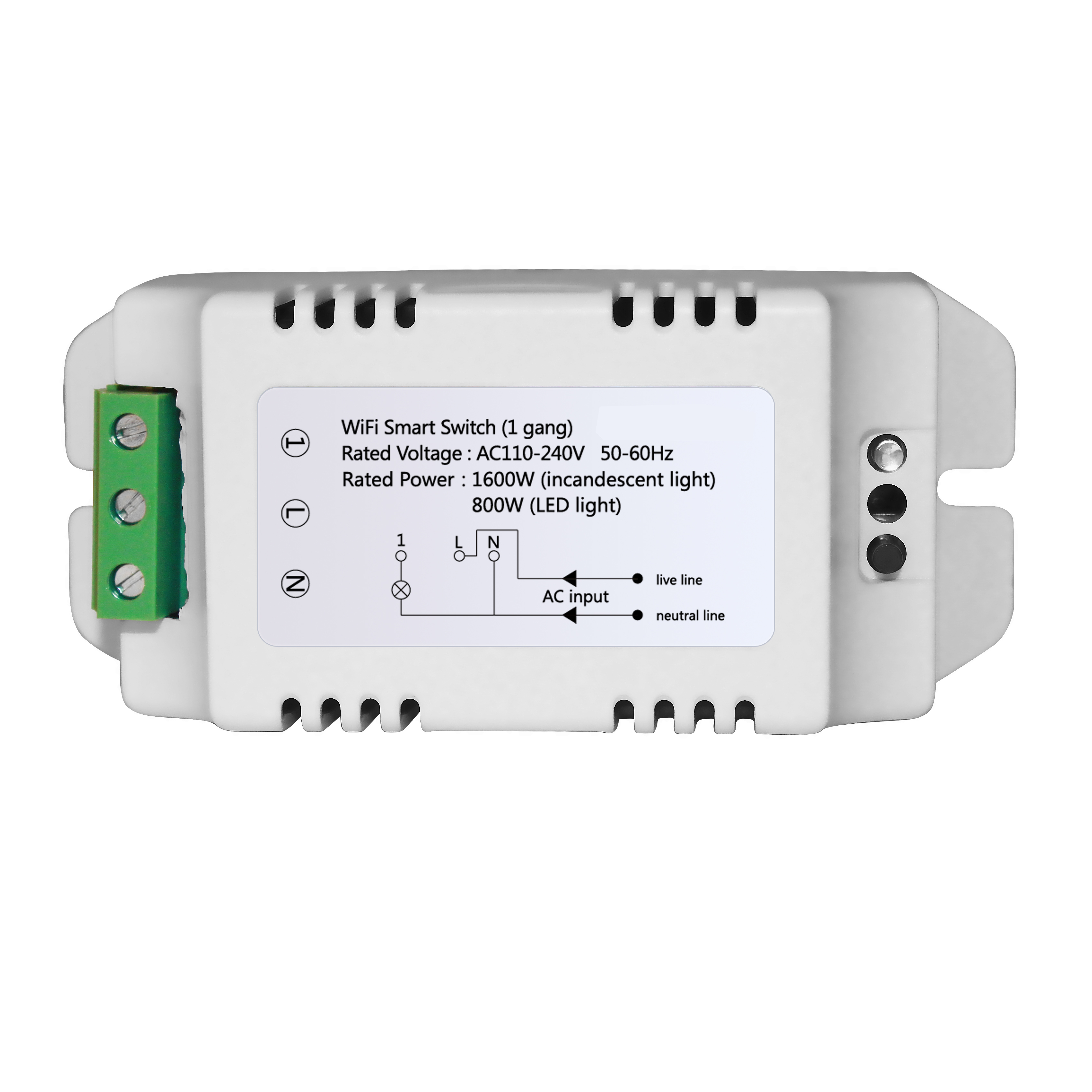 1 gang wifi 2.4GHz Switch,2500W wifi switch,Smart home