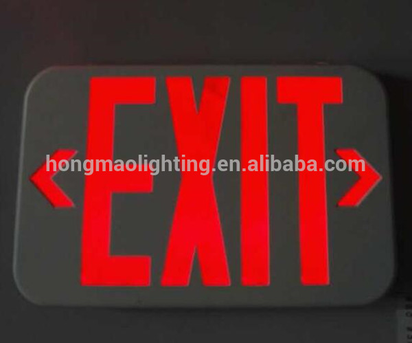 High quality 12V 277V plastic housing LED exit sign with two year warranty