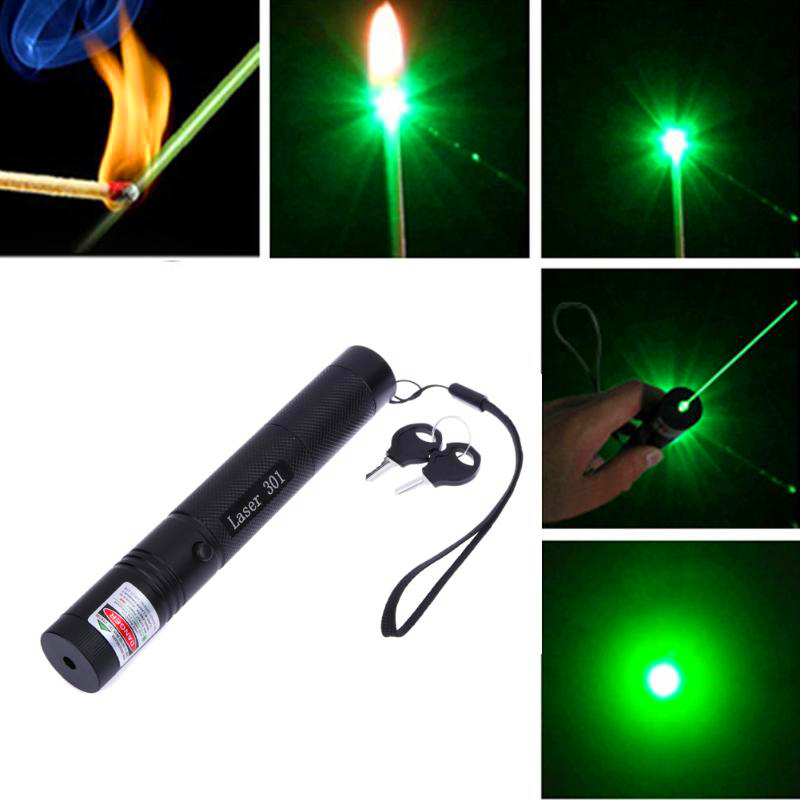 Good Quality Military 532nm 5mw 301 Green Laser Pointer Burning Presenter Remote Gazer Hunting Laser Bore Righter