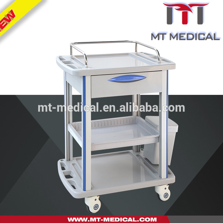 Most popular Hospital Color Steel Medicine Trolley mobile medical nursing carts trolley Hospital Furniture