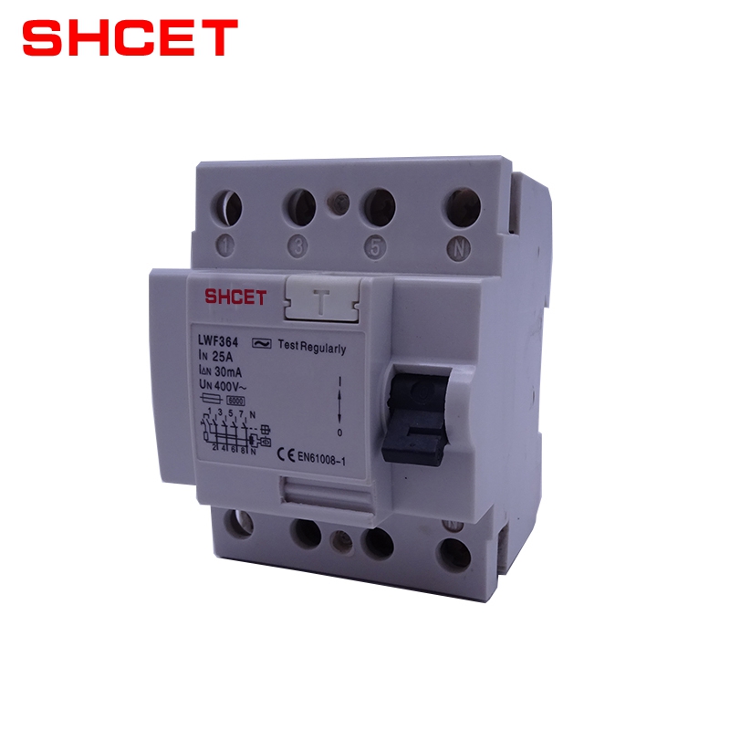 China Supplier 4 Pole ELCB RCCB Current Ratings Earth Leakage Circuit Breaker