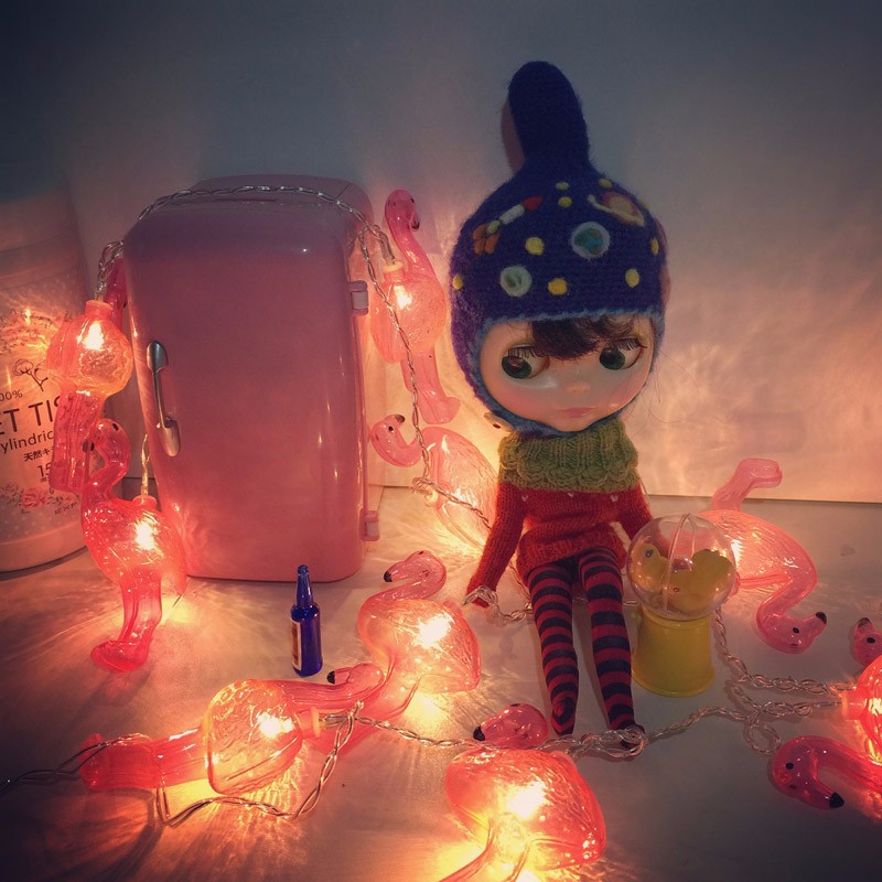 Fairy Chain Decor Battery Powered Home LED Pink Christmas xmas String Fairy Wedding Flamingo String light