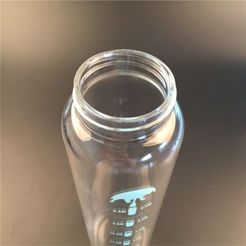 500ml/1L Hand Made Blown Borosilicate/Pyrex Glass Drinking Glassware Water Bottle