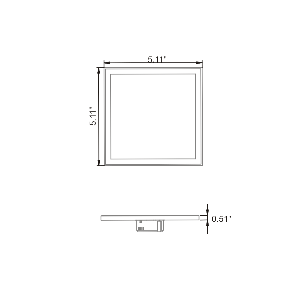 2017 High Quality 4inch FlushMount Panel Light For Daywall