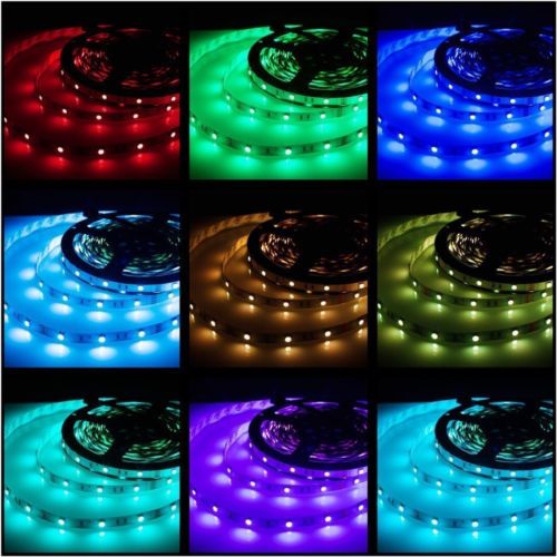 DC5V 5M/roll 16.4FT SMD 5050 RGB white PCB Waterproof 300 LED Flexible 3M Tape Strip Light with factory price