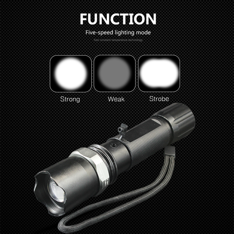 Fast Track Long Distance High Power Focus Military Grade YM-2188 Rechargeable Battery Torch Light Price For Army