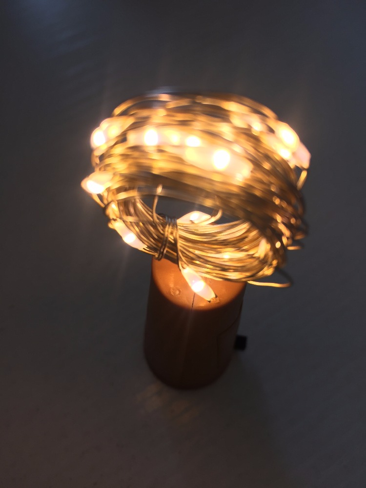 Hot selling 20-LED Copper Wire String Light with Bottle Stopper