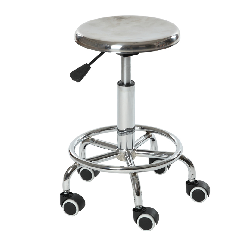 Hospital Device Height Adjustable Stool Stainless Steel Chair