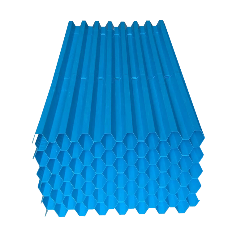 35mm anti uv PVC blue color hexangular honeycomb tube packing tube settler