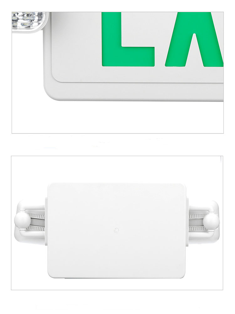 Factory provide Led emergency lamp fire exit sign lighting box with twin led lights for Us market