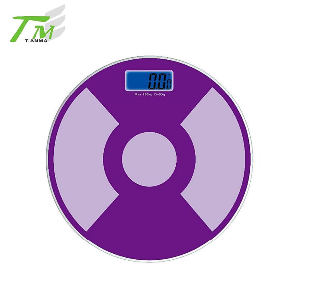 180kg 150kg or 396lb 330lb round glass platform scale electronic weighing scale bathroom scale