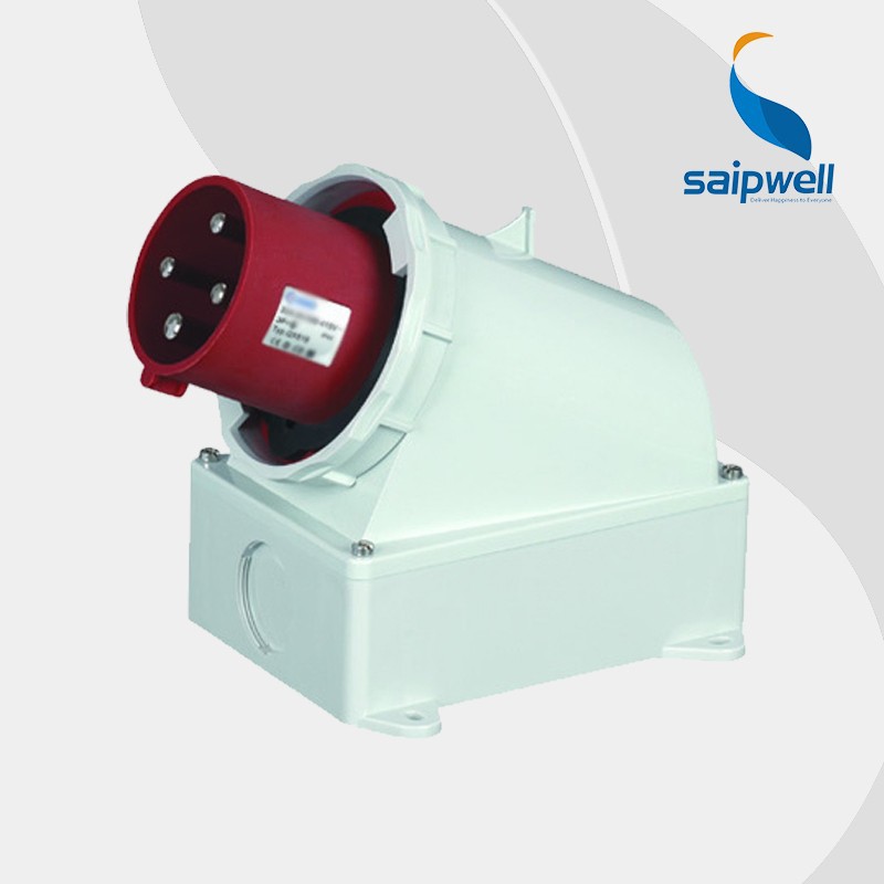 SAIPWELL/SAIP 63A/400V 4P IP67 CEE/IEC Surface Mounted Electrical Waterproof three phase socket