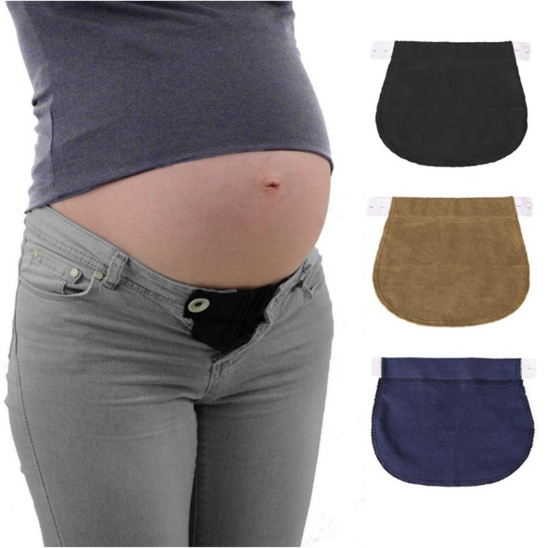 Pregnant Woman Elastic Button Waist Pants Extender Belt Dress Garment Accessories