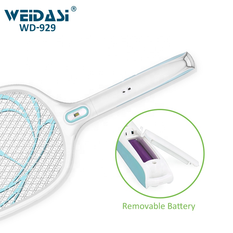 weidasi rechargeable fly killer swatter racket electric mosquito bat