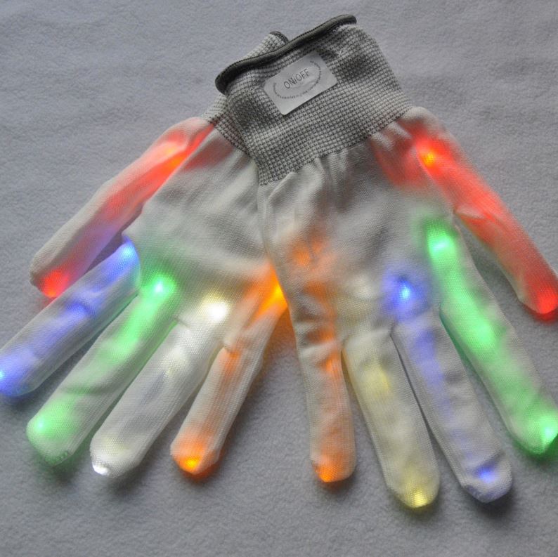 Rave Light Flashing Finger Lighting Glow Mittens LED Glow Gloves