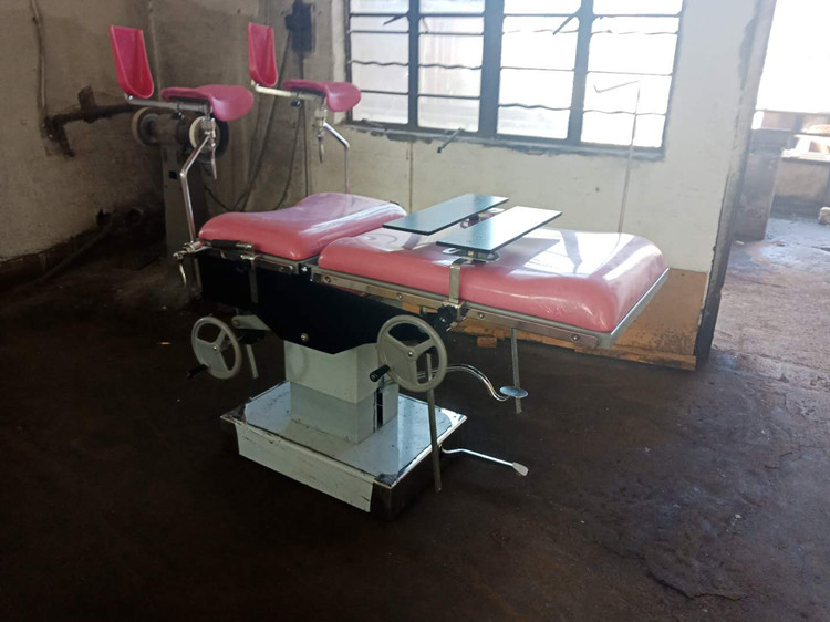 Stainless steel manual gynecology chair for sale hydraulic obstetric exam delivery bed