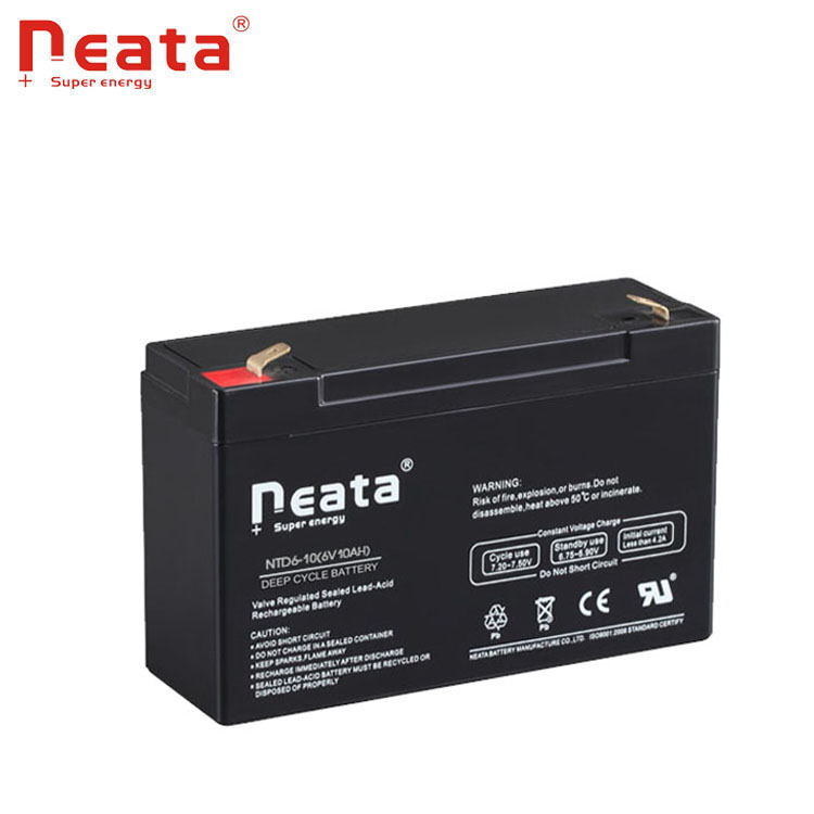 Rechargeable 6V voltage 10AH  storage sealed leadacid AGM battery