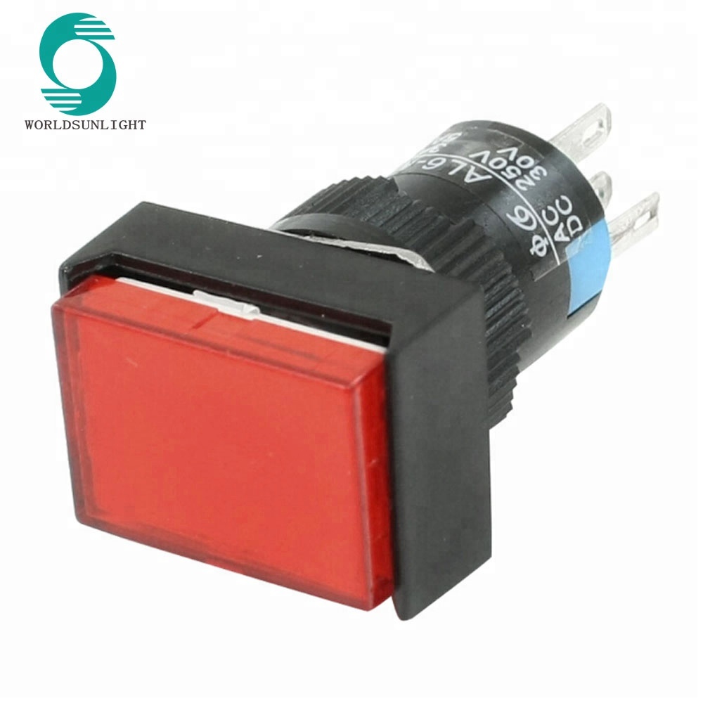 PBS-94-4 250V 3A self-locking rectangle push button switch