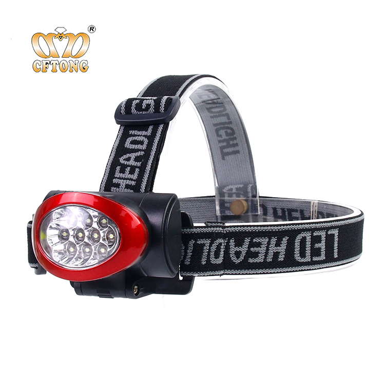 Outdoor Lightweight Led Headlamp High-performance Suitable For Camping Jogging Emergency 10 Led Head Torch