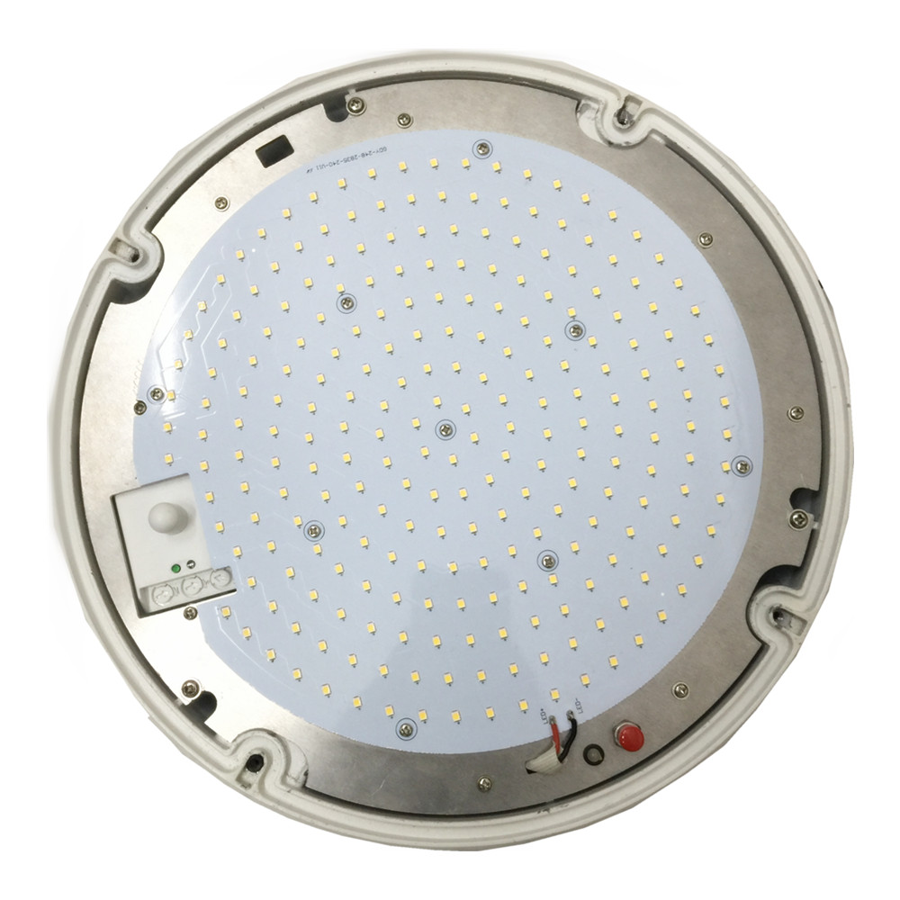 IP65 LED Canopy Bulkhead Light 25W Parking Garage Light Fixture with Microwave Sensor