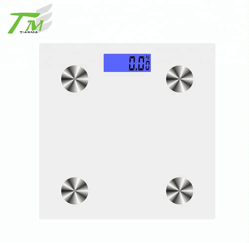 180kg portable household bathroom scale LCD or backlight display bluetooth scale body fat scale