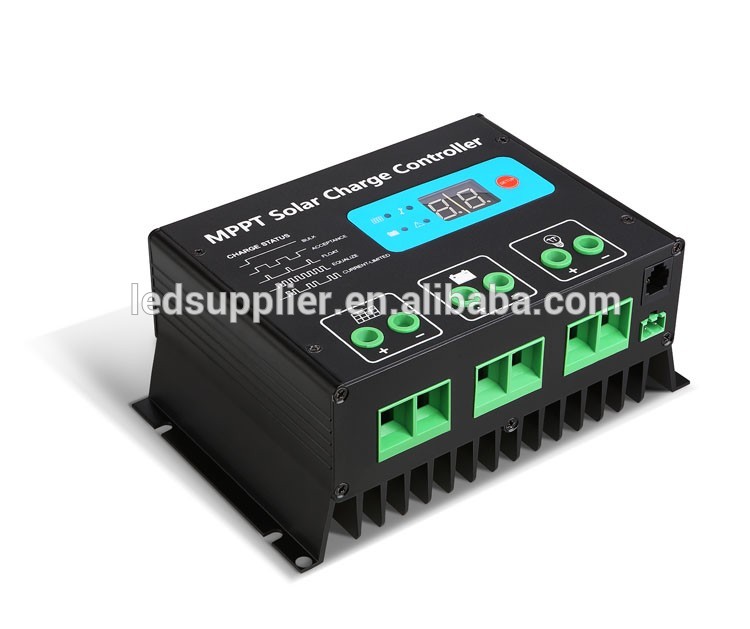 30 ampere solar charge controller for batteries LCD display with temperature protection