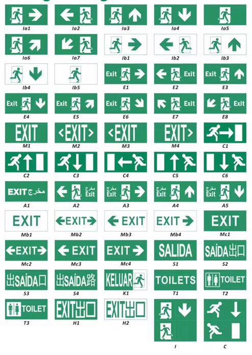 CE ROHS hot sell  factory price Rumanian Station airport terminal  LED fire emergency EXIT sign light