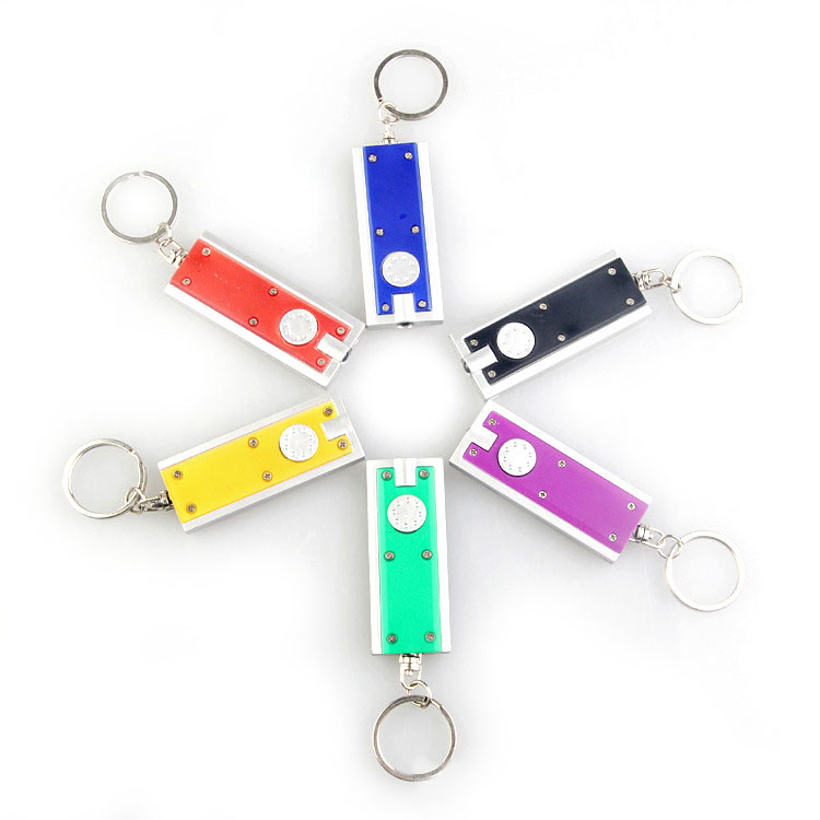 Factory Promotional LED Keychain Plastic Mini LED Keychain Flashlight