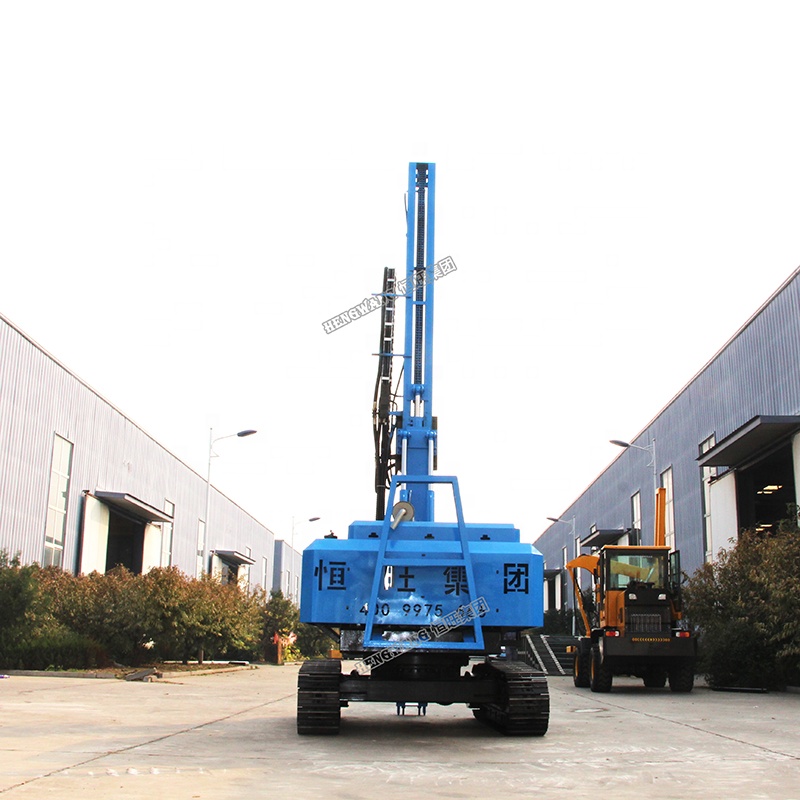 Solar Crawler Hydraulic Photovoltaic Guardrail Post Pile Driver