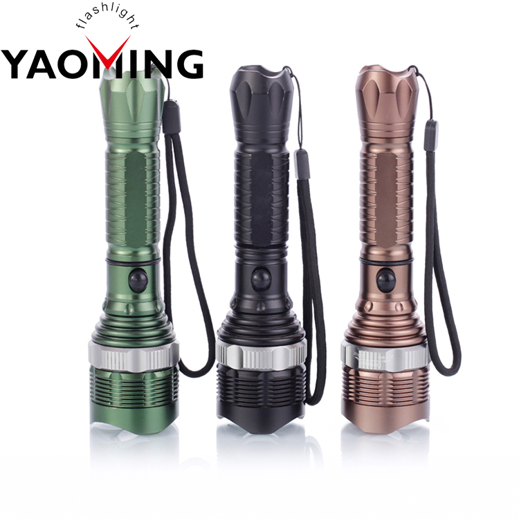 2018 New model Aluminum LED High Power Rechargeable Zoomable Flashlight