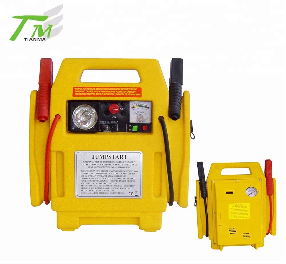 Popular 12V jump start auto power station emergency car starter with air compressor